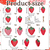 Wood Strawberry Desktop Decoration AJEW-WH0434-14-2