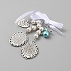 Wedding Bouquet Alloy & Glass Photo Charms DIY-WH20004-07B-AS-2