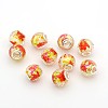 Faceted Large Hole Rondelle Resin European Beads RPDL-L003-040-2