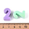 UV Plating Opaque Acrylic European Beads PACR-T017-10B-3