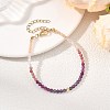 Natural Ruby & Rhodonite & Sunstone & Rose Quartz & Non-magnetic Synthetic Hematite Beaded Bracelets for Women BJEW-JB14094-01-1