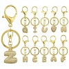 Brass Micro Pave Cubic Zirconia Keychain KEYC-YW00089-01-5