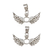 Brass Micro Pave Clear Cubic Zirconia Pendants CU-CBA6A75-08A-P-1
