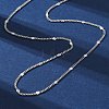 Brass Curb Chains Necklaces for Women NJEW-D302-09P-4
