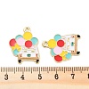 Alloy Enamel Pendants PALLOY-S185-08G-3