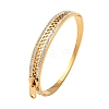 304 Stainless Steel Hinged Rhinestone Bangles for Women BJEW-K307-02G-2