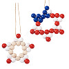 2Pcs 2 Style Christmas Theme Wood Pendant Decorations HJEW-EL0001-01B-1