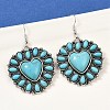 Alloy Synthetic Turquoise Dangle Earrings for Women EJEW-U053-11AS-3