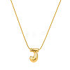 304 Stainless Steel Alphabet Pendant Necklaces for Men and Women GP1122-10-1