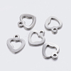 304 Stainless Steel Open Heart Charms STAS-F159-26P-1