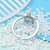 304 Stainless Steel Open Cuff Finger Rings for Women RJEW-B109-07P-01-3