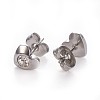 304 Stainless Steel Rhinestone Stud Earrings EJEW-F227-03P-2