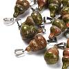 Natural Unakite Pendants G-B127-03P-04-1