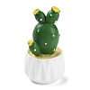 Resin Simulation Potted Cactus DJEW-F019-01G-1