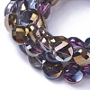 Electroplate Glass Beads Strands X-EGLA-J149-B-HP02-3