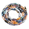 Electroplate Transparent Glass Beads Strands X-EGLA-Q026-014-2