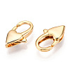 Brass Heart Lobster Claw Clasps KK-N254-14G-2