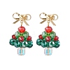 Handmade Glass Beads Dangle Stud Earrings EJEW-TA00596-2