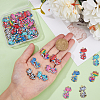 DICOSMETIC 48Pcs 6 Colors Printed Alloy Pendants FIND-DC0003-79-3