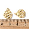 Brass Micro Pave Clear Cubic Zirconia Pendants LS-KK-Q031-05G-3