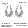 Twist 304 Stainless Steel Hoop Earrings LS-JE2678-2-1