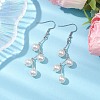 Round Imitation Pearl Acrylic Dangle Earrings EJEW-JE05855-2