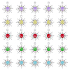 SUPERFINDINGS 50Pcs 5 Colors Alloy Enamel Pendants ENAM-FH0001-70-1