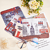 CREATCABIN 20 Sheets 4 Style London Themed Microfibre Glasses Cleaning Cloth AJEW-CN0002-01-5