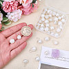 40Pcs 2 Style Shell Pearl Pendants PALLOY-CA00028-3