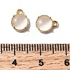 Flat Round Brass Charms KK-D024-03B-G-3