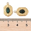 304 Stainless Steel Pave Natural Green Spot Jasper Pendants STAS-P380-23G-02-3