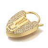 Brass Micro Pave Cubic Zirconia Pendants KK-K389-050G-02-2