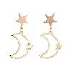 Star & Moon Dangle Stud Earrings EJEW-JE04062-01-1