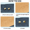 200Pcs Iron Studs Rivets IFIN-GF0001-63G-6