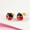 Brass Stud Earrings EJEW-C134-02G-1