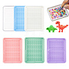 6Pcs 6 Colors ABS Plastic DIY Melty Beads Fuse Beads Tray DIY-DC0004-16-1