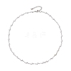 304 Stainless Steel Wave Link Chain Necklaces NJEW-JN05164-02-4