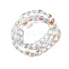Transparent Electroplate Glass Beads Strands EGLA-E030-01L-2