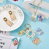 Cheriswelry 22Pcs 11 Style Embossed Printed Acrylic Pendants MACR-CW0001-11-9