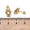 304 Stainless Steel Crystal Rhinestone Animal Cartilage Earrings SA-CBA1F7E-01G-10-2