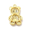 Brass Micro Pave Cubic Zirconia Pendants KK-P230-02G-2