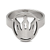 Non-Tarnish 201 Stainless Steel Finger Rings RJEW-G278-11P-2