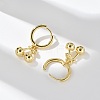 Brass Cherry Hoop Earrings EJEW-M077-19G-02-2