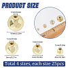 100Pcs 4 Styles Electroplate Non-magnetic Synthetic Hematite Bead Strands G-SC0003-14-2