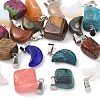 20Pcs Mixed Gemstone Pendants G-YW0002-26-2