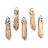 Bullet Natural Picture Jasper Pointed Pendants G-E332-C35-2