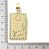 Brass Micro Pave Cubic Zirconia Pendants with Enamel KK-H458-04G-06-3