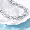 8mm Shell Pearl Round Beaded Necklaces NJEW-U026-15P-2