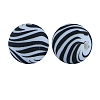 Round with Zebra-Stripe Food Grade Silicone Beads PW-WG66974-17-1