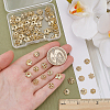 80Pcs 10 Styles Flower Brass Bead Caps KK-ME0001-79-3